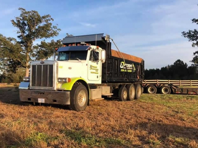 Contractor Dump Truck Hauling